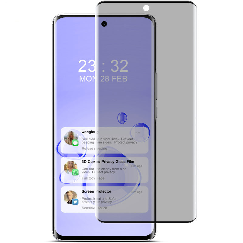 IMAK For Honor X50 GT 5G Privacy Screen Protector 3D Curved Full Coverage Tempered Glass Film IMAK For Honor X50 GT 5G Privacy Screen Protector 3D Curved Full Coverage Tempered Glass Film